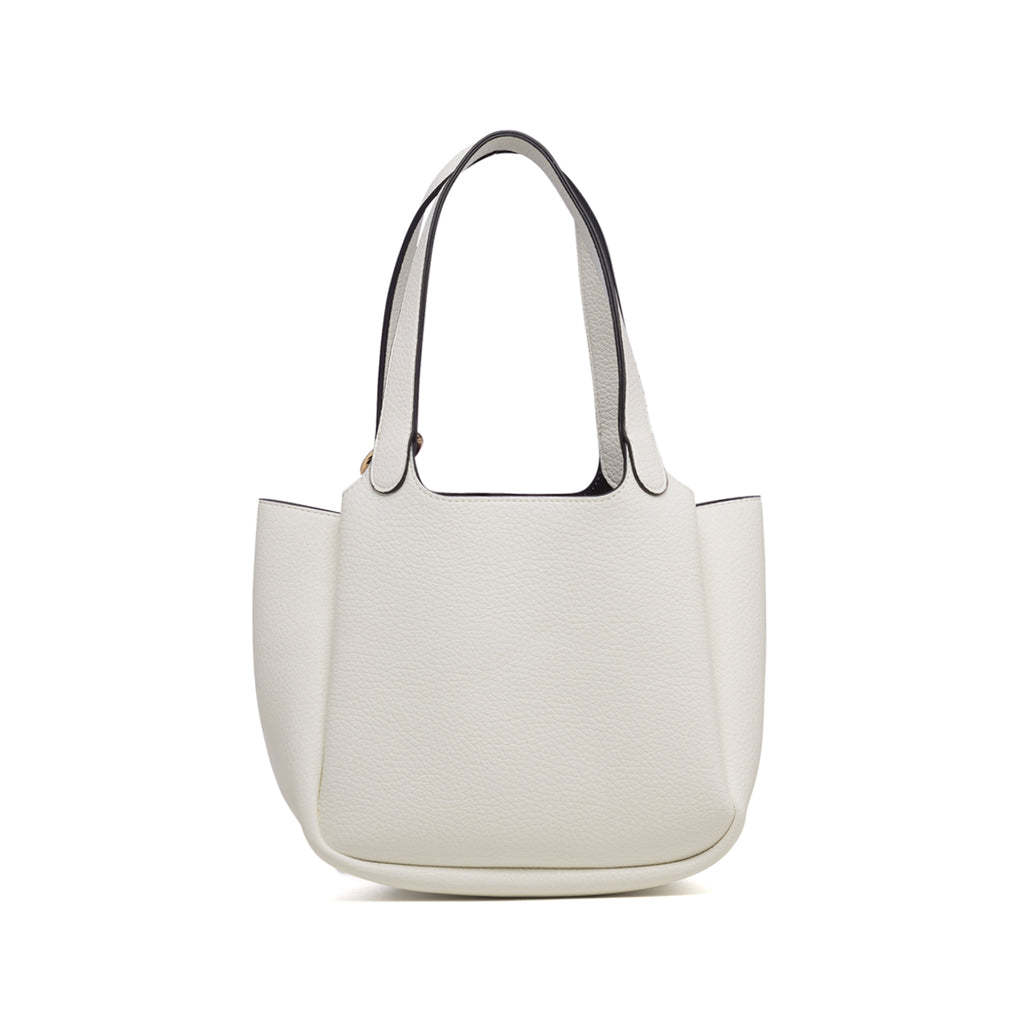 Borsa a spalla bianca in "pelle vegana" effetto martellato Call It Spring Vannna