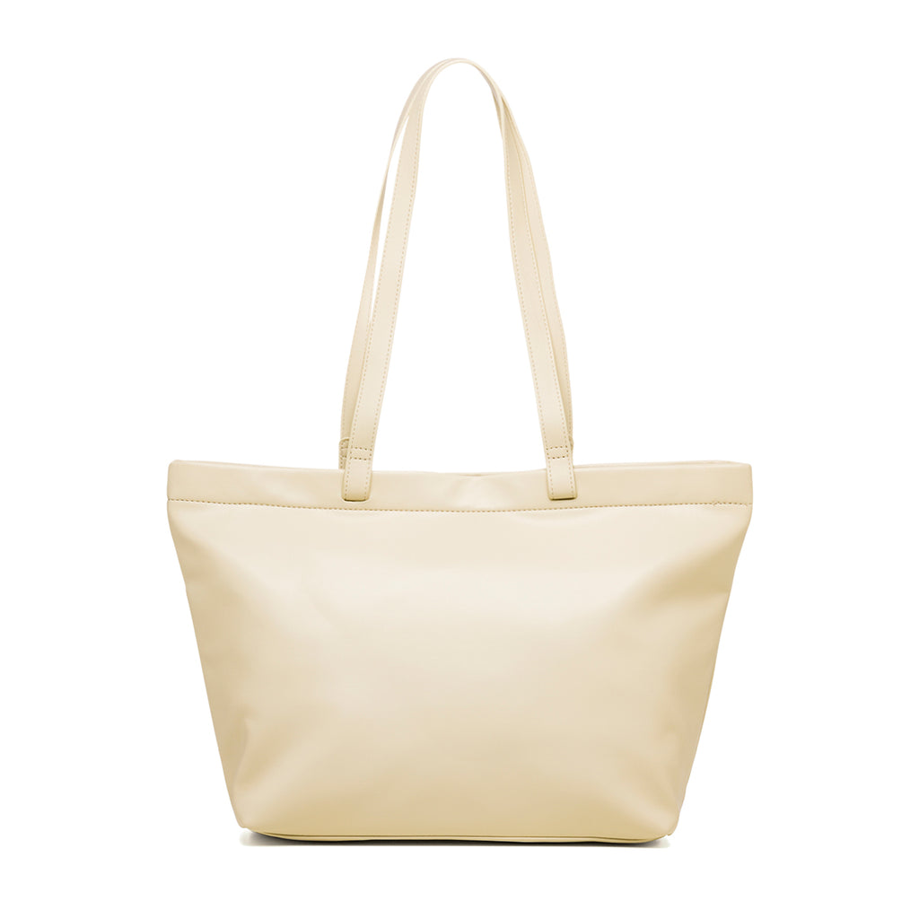 Borsa a spalla off-white da donna con pendaglio Lora Ferres