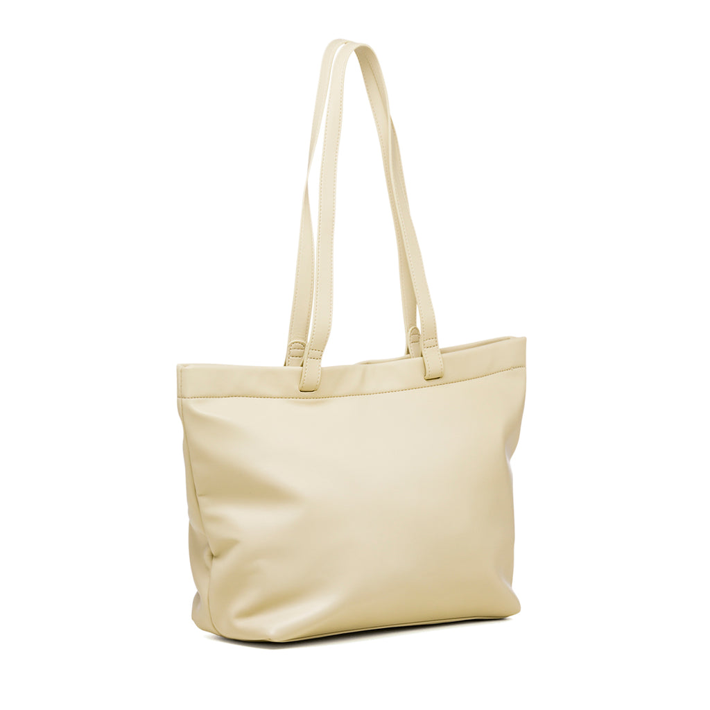 Borsa a spalla off-white da donna con pendaglio Lora Ferres