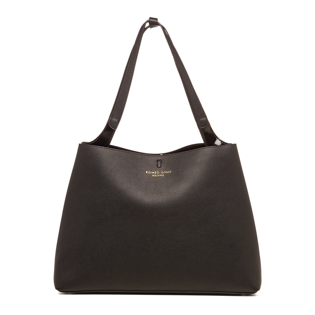 Borsa a spalla nera da donna Romeo Gigli Milano Aubrey