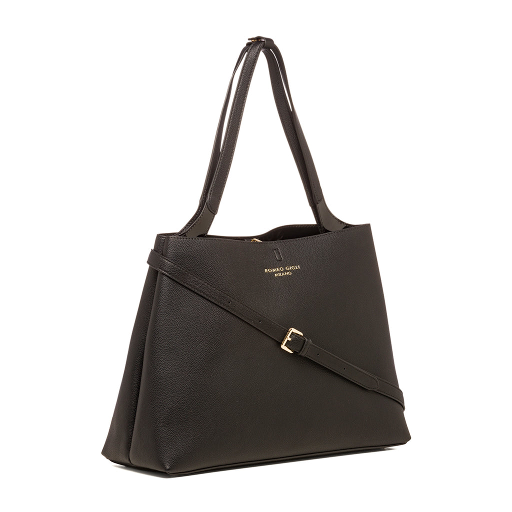 Borsa a spalla nera da donna Romeo Gigli Milano Aubrey