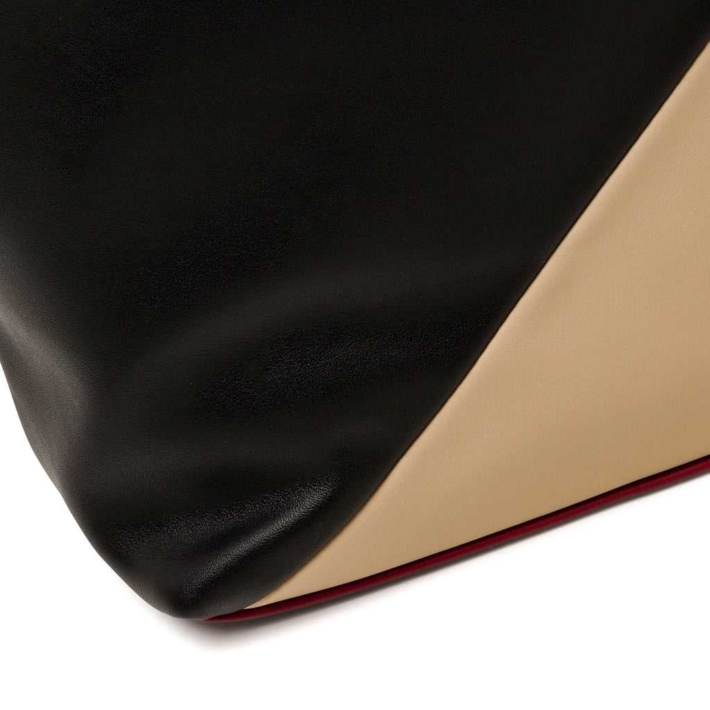 Borsa a spalla nera e rossa da donna Romeo Gigli Milano Imogen