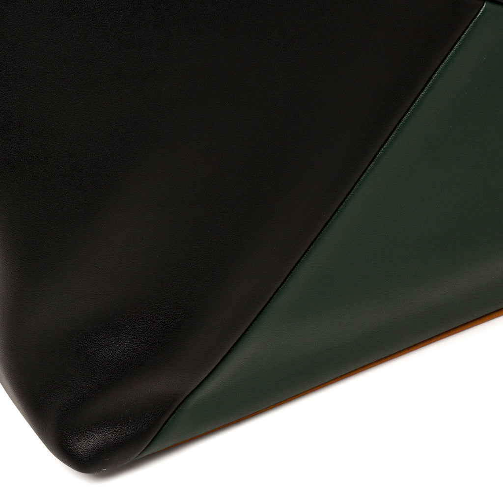 Borsa a spalla nera e cuoio da donna Romeo Gigli Milano Imogen