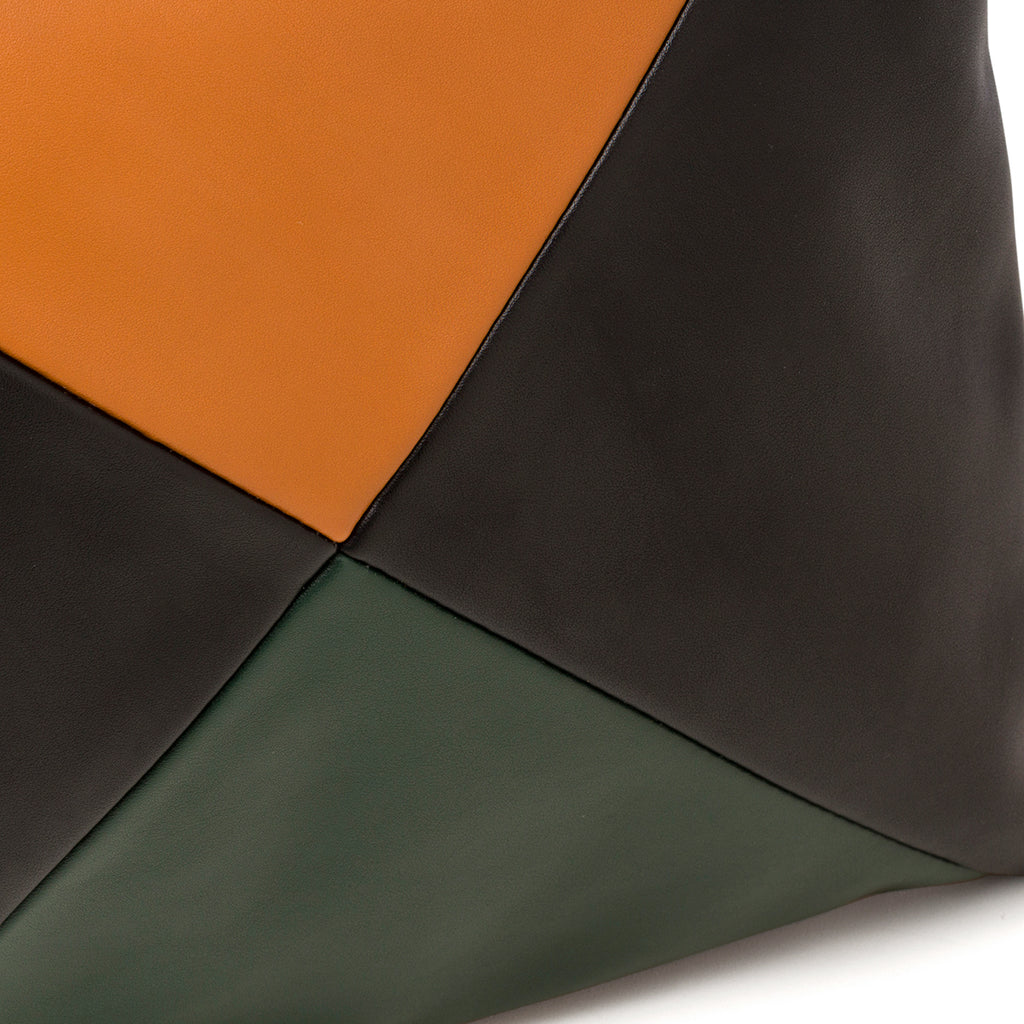 Borsa a spalla nera e cuoio da donna Romeo Gigli Milano Imogen