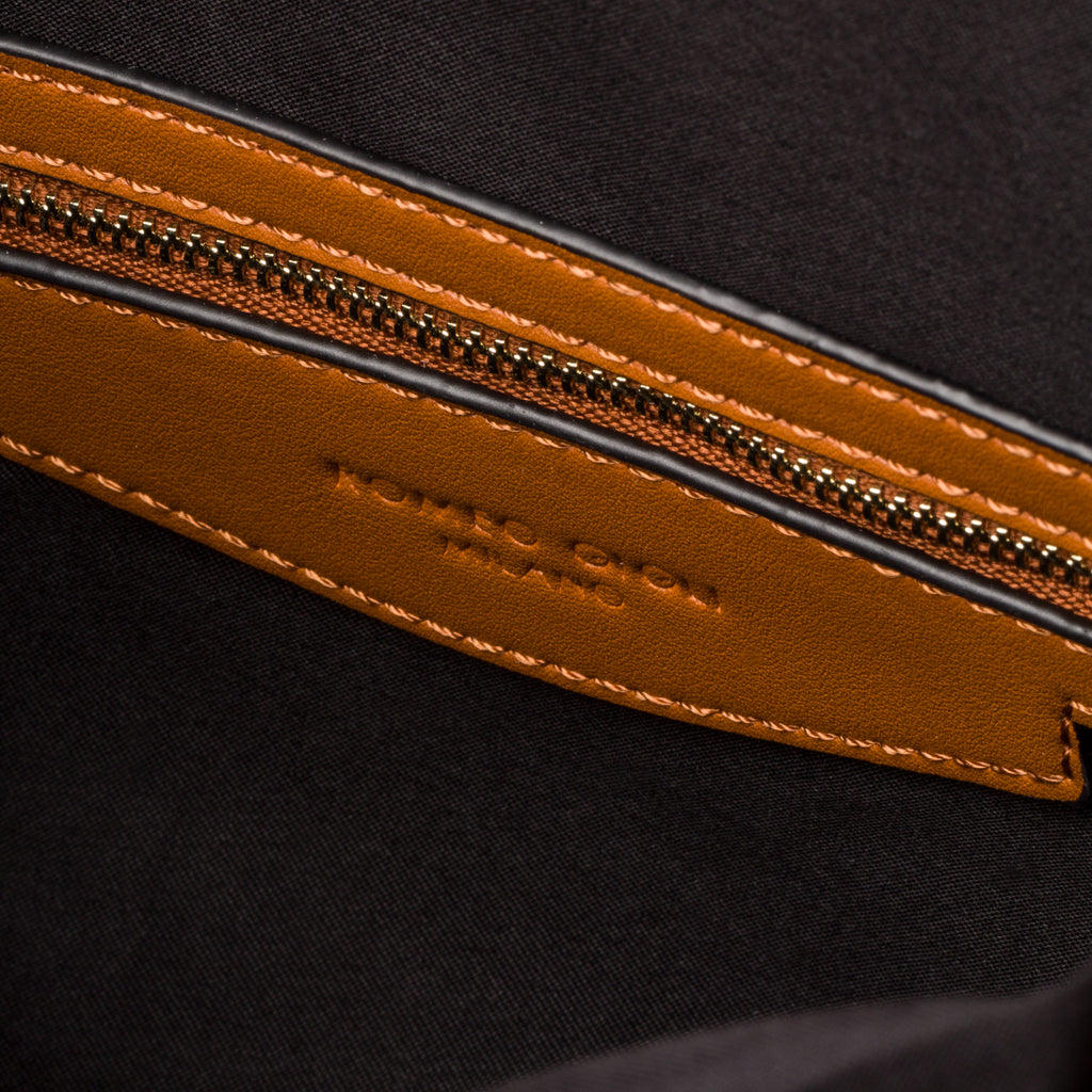 Borsa a spalla nera e cuoio da donna Romeo Gigli Milano Imogen