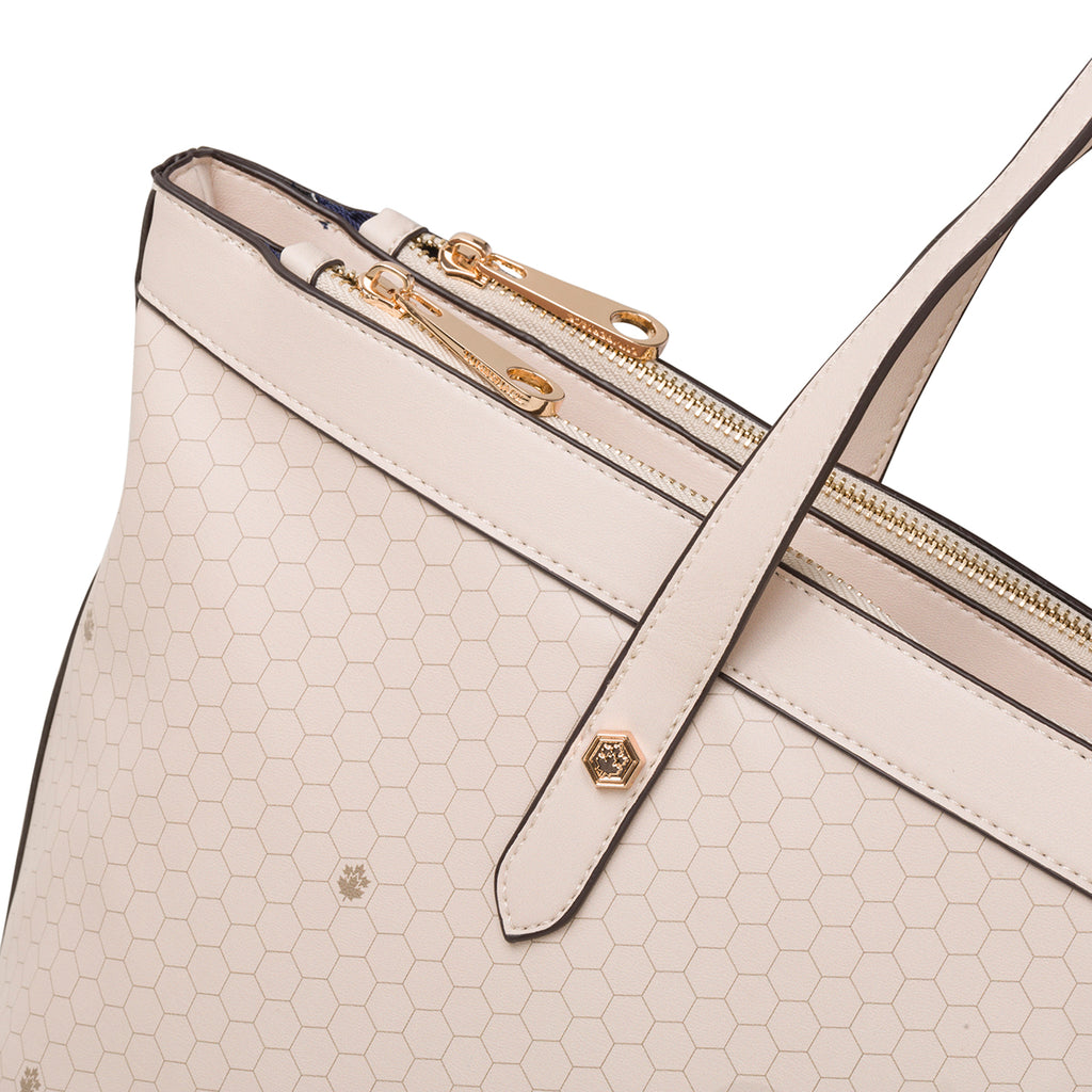 Borsa a spalla beige da donna Lumberjack Allegra