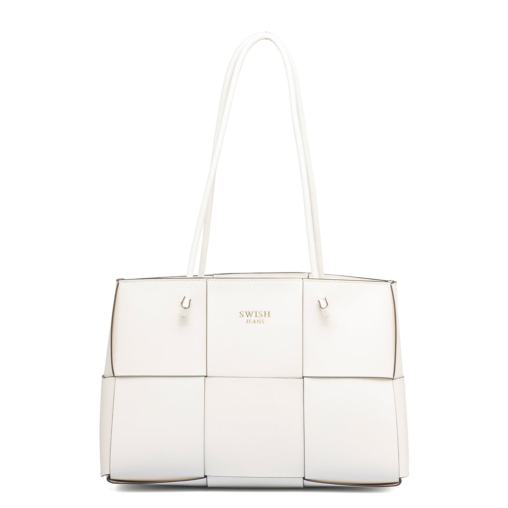 Borsa a spalla bianca da donna Swish Jeans Aria