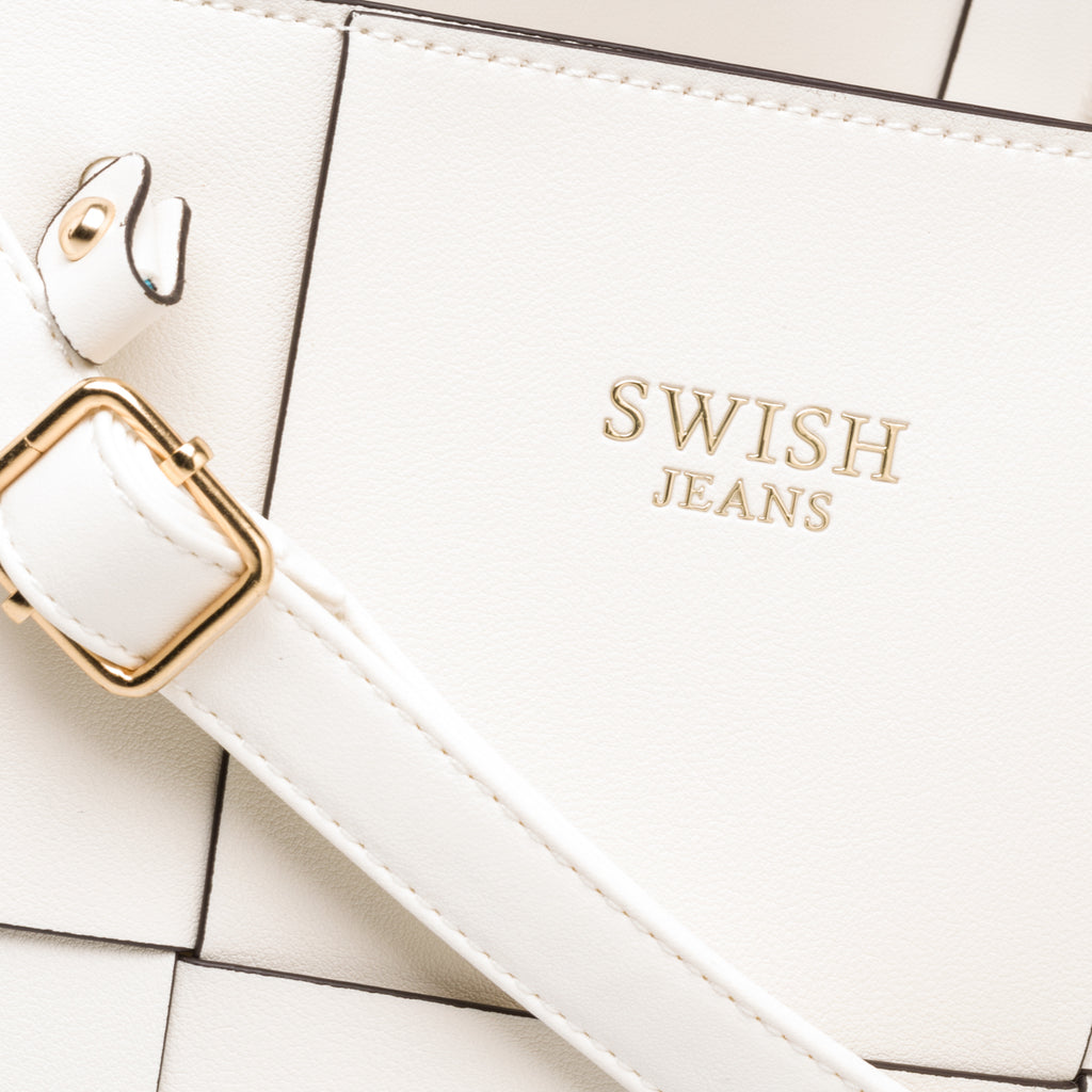 Borsa a spalla bianca da donna Swish Jeans Aria