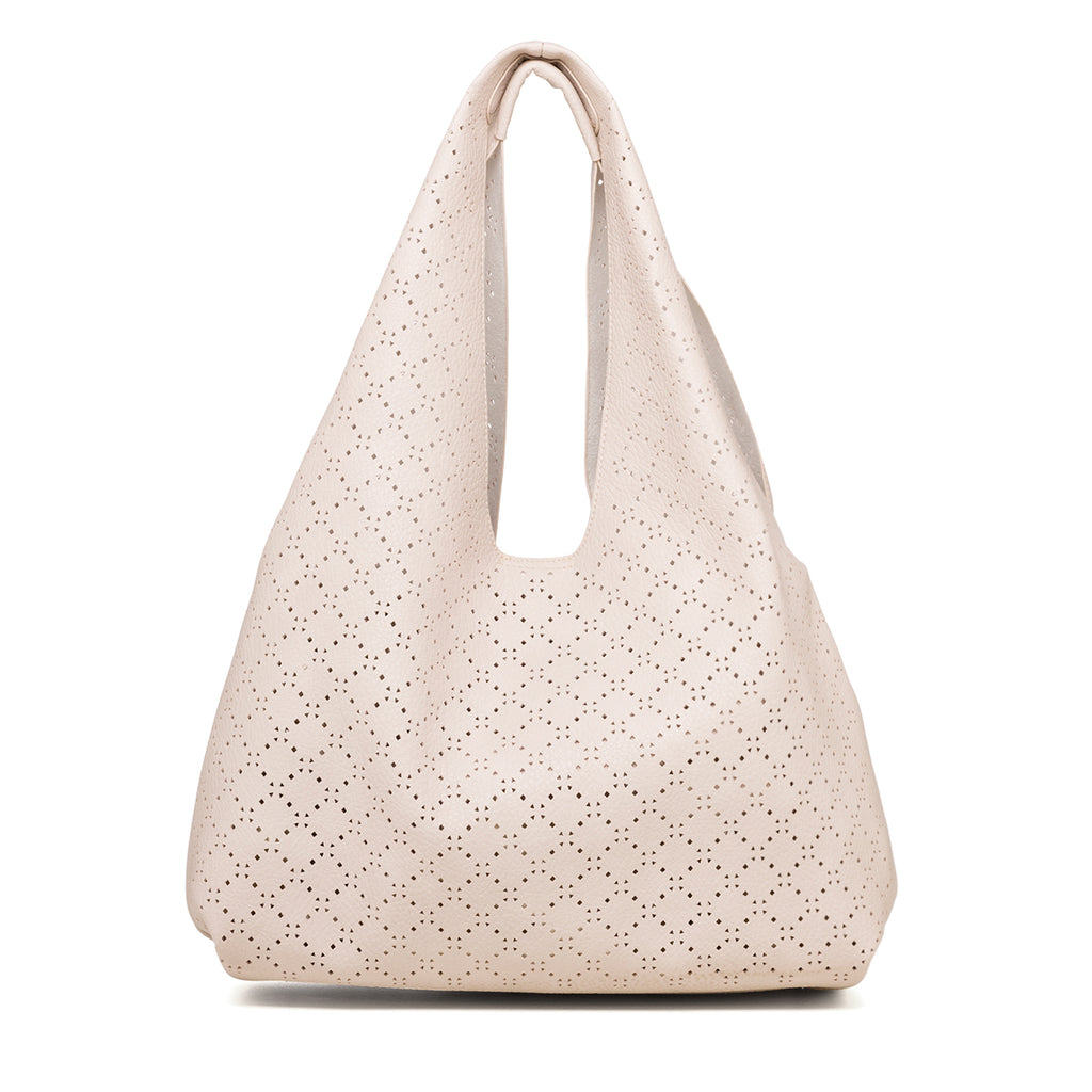 Borsa a spalla traforata nude da donna Swish Jeans Aurea