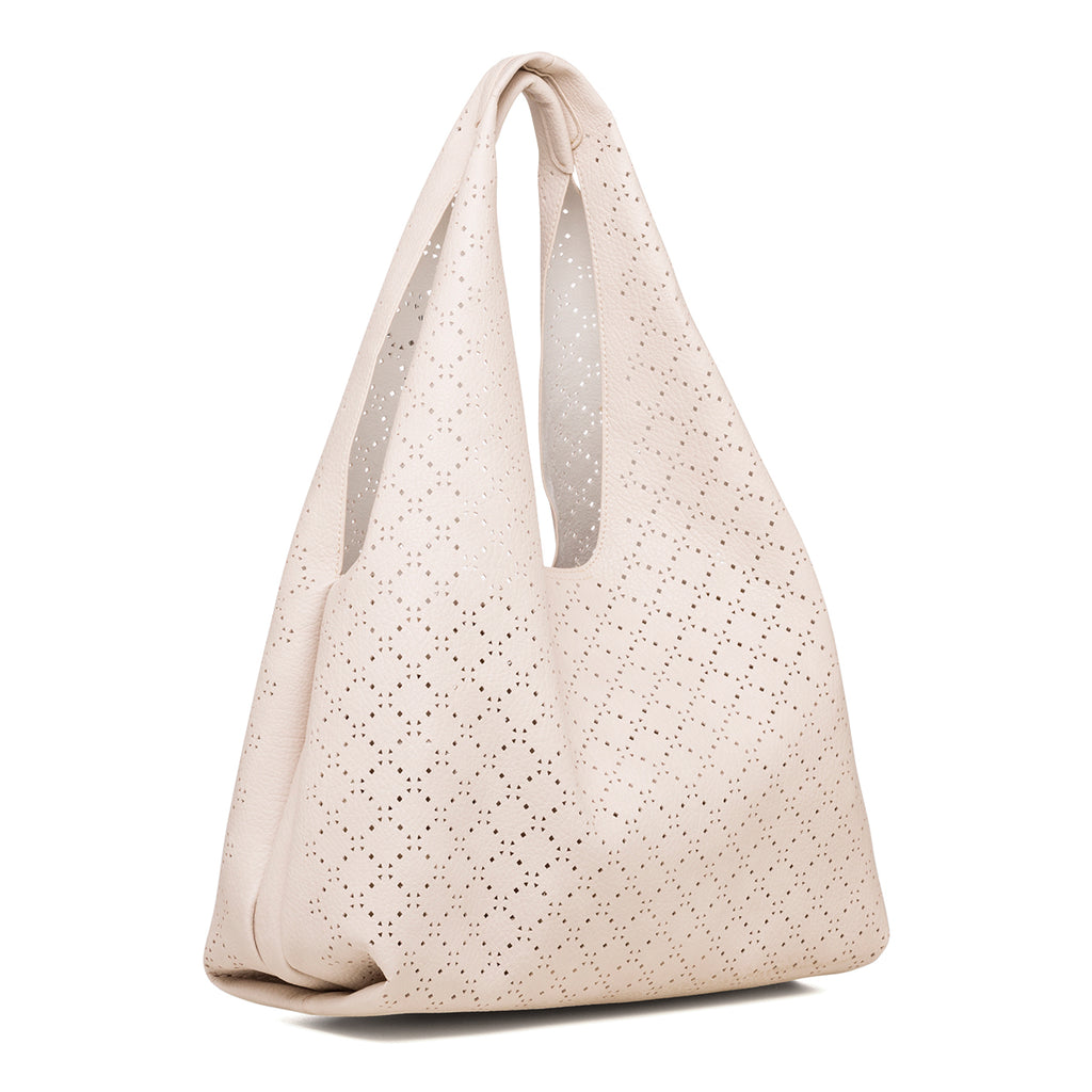 Borsa a spalla traforata nude da donna Swish Jeans Aurea