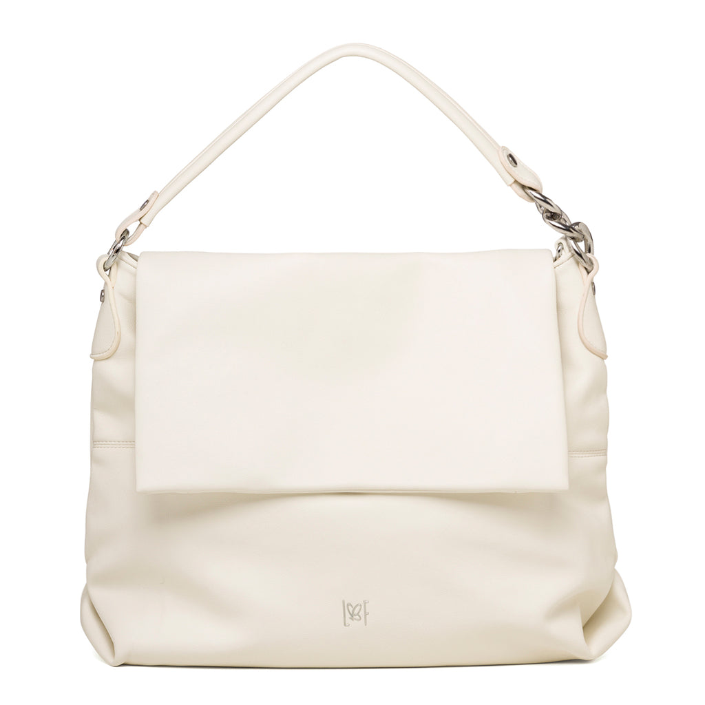 Borsa a spalla bianca da donna Lora Ferres