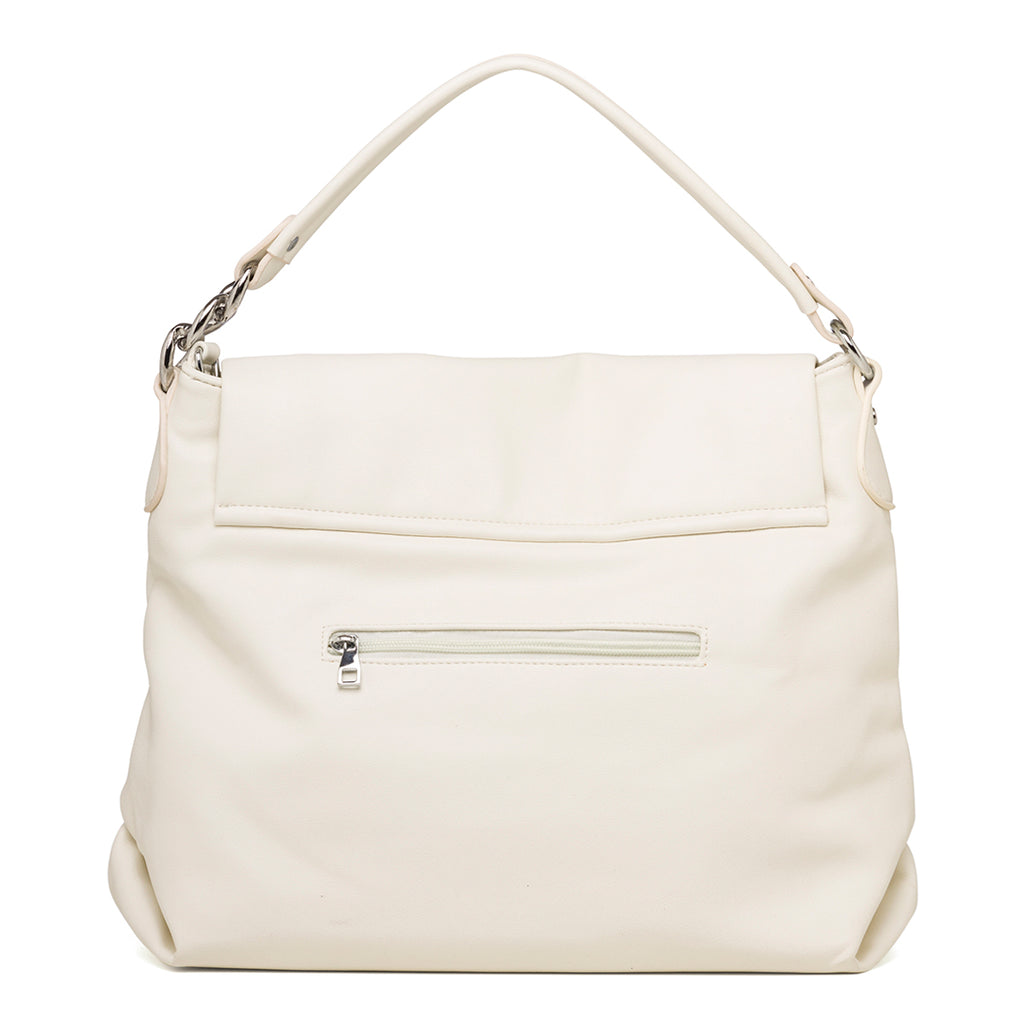 Borsa a spalla bianca da donna Lora Ferres