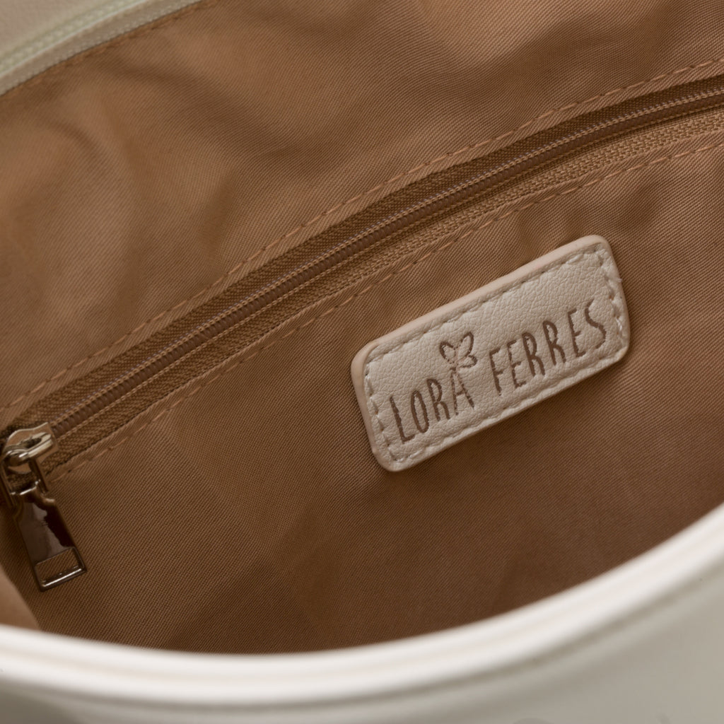 Borsa a spalla bianca da donna Lora Ferres