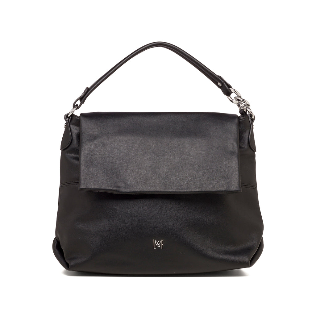 Borsa a spalla nera da donna Lora Ferres