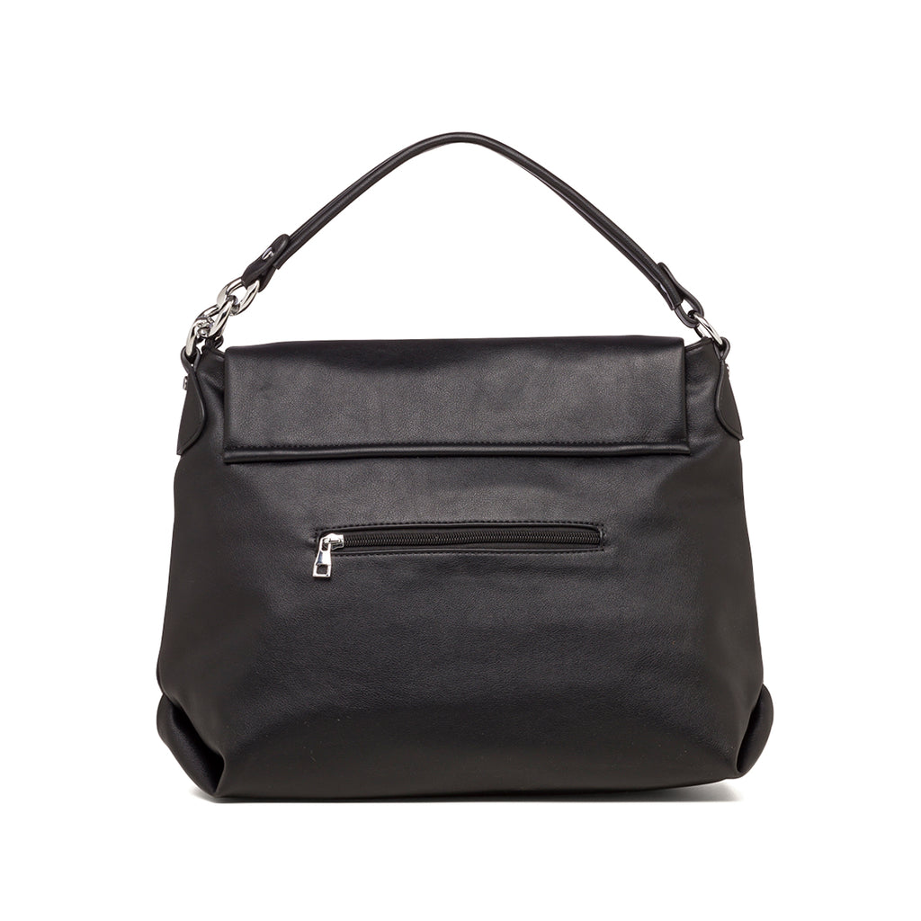 Borsa a spalla nera da donna Lora Ferres