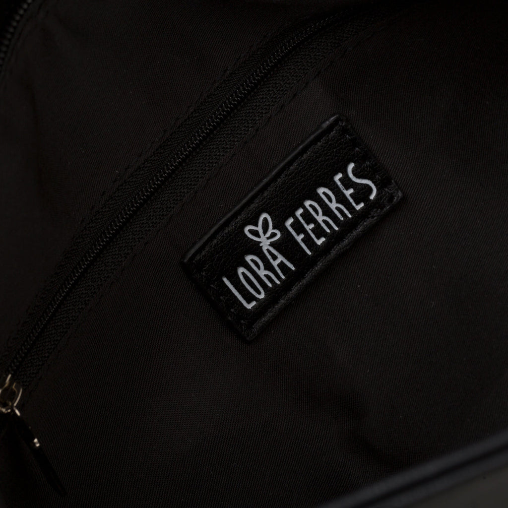 Borsa a spalla nera da donna Lora Ferres