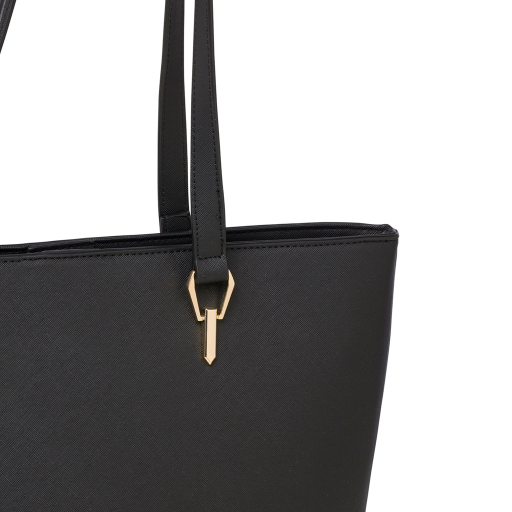 Borsa a spalla nera da donna Lora Ferres