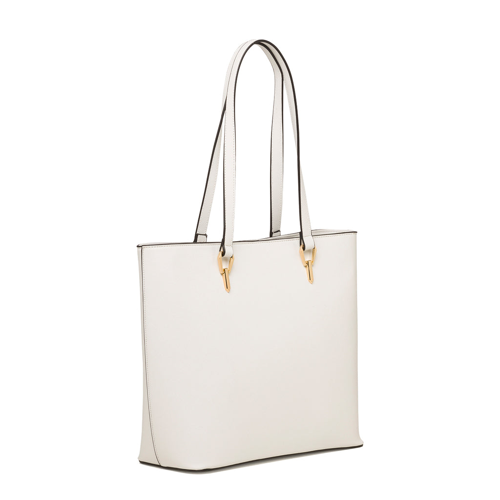 Borsa a spalla bianca da donna Lora Ferres