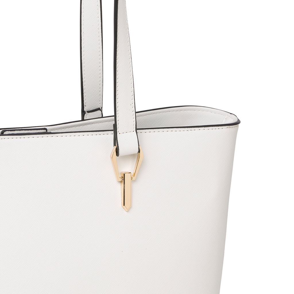 Borsa a spalla bianca da donna Lora Ferres