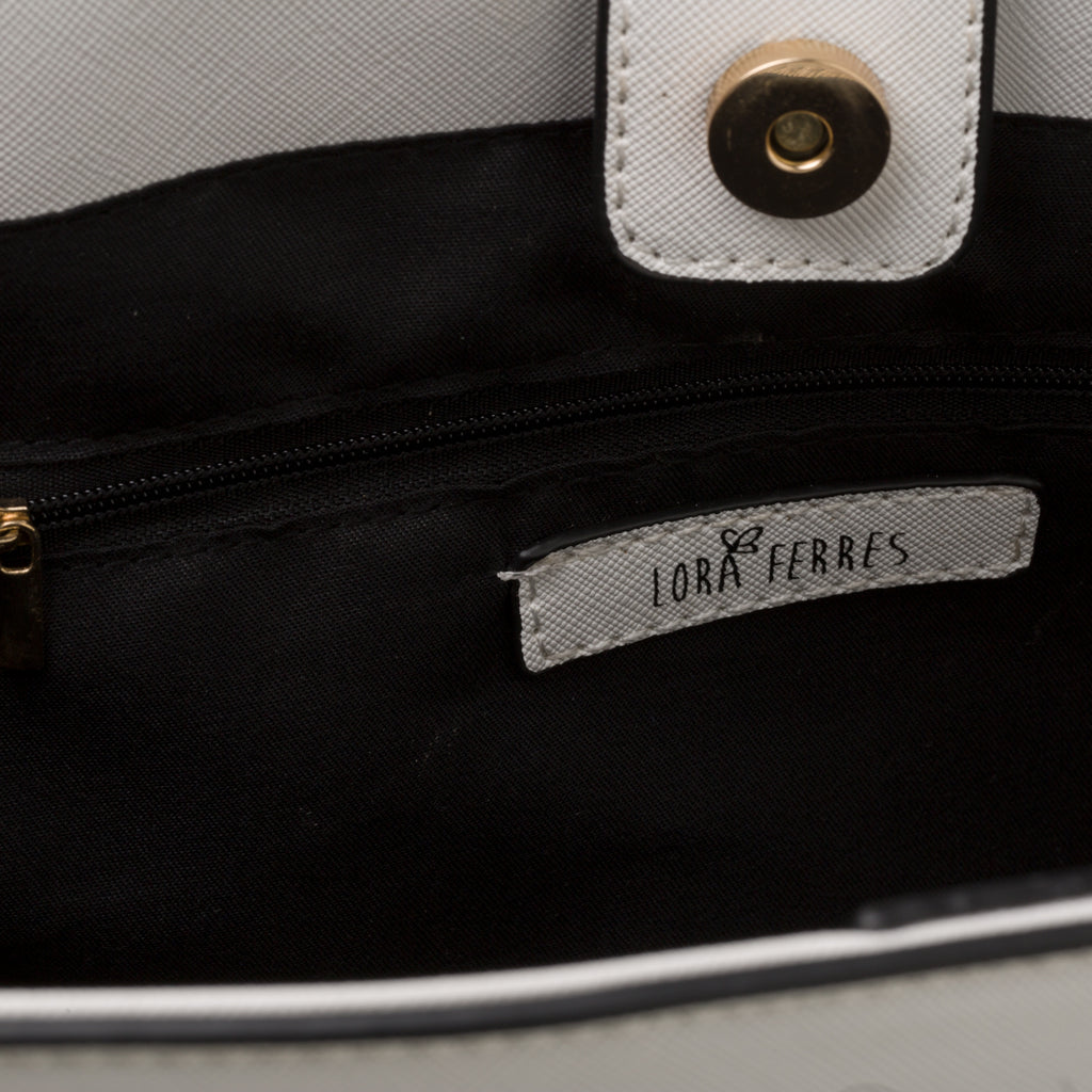 Borsa a spalla bianca da donna Lora Ferres