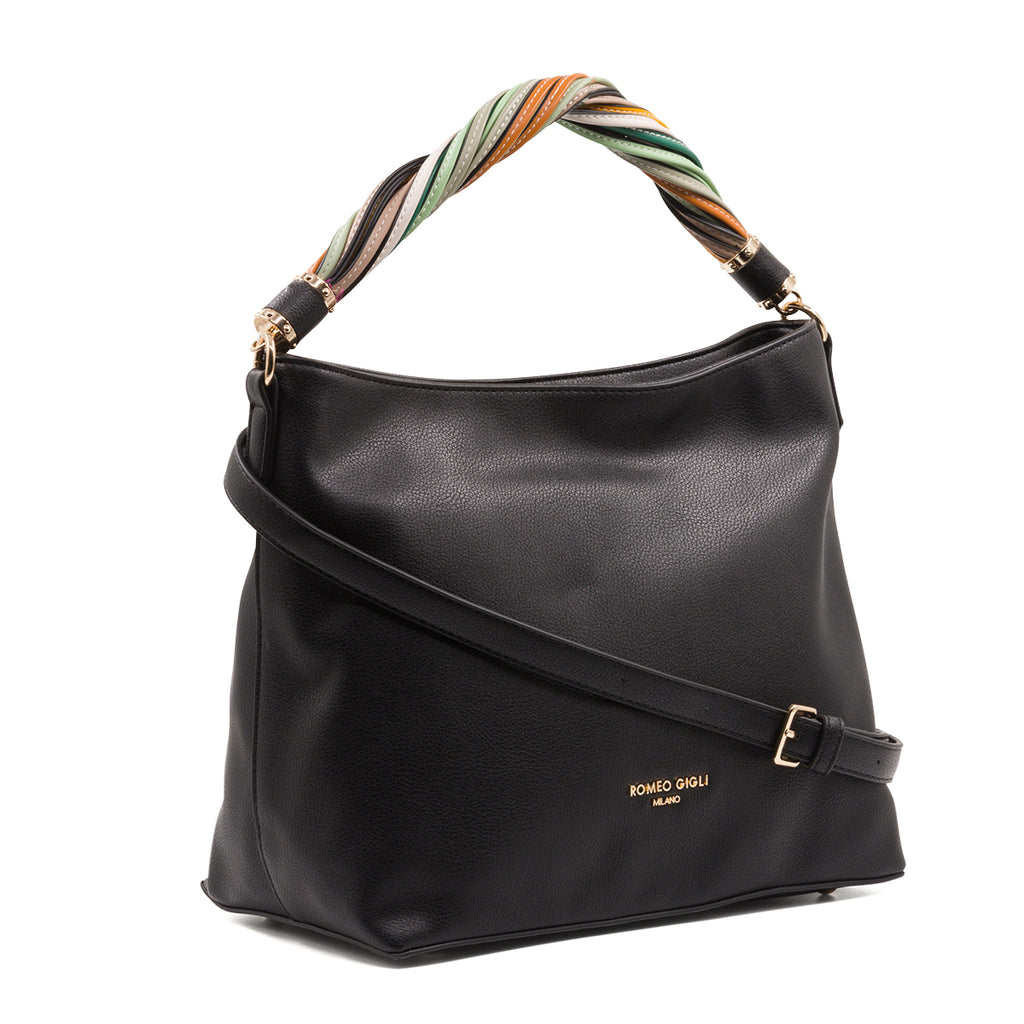 Borsa a spalla nera da donna Romeo Gigli Milano Ivana