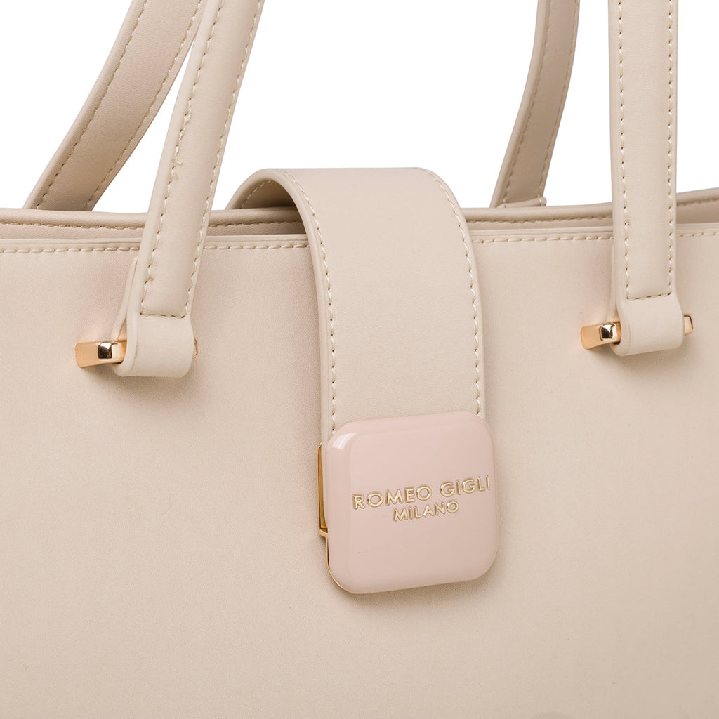 Borsa a spalla beige da donna Romeo Gigli Milano Rubina