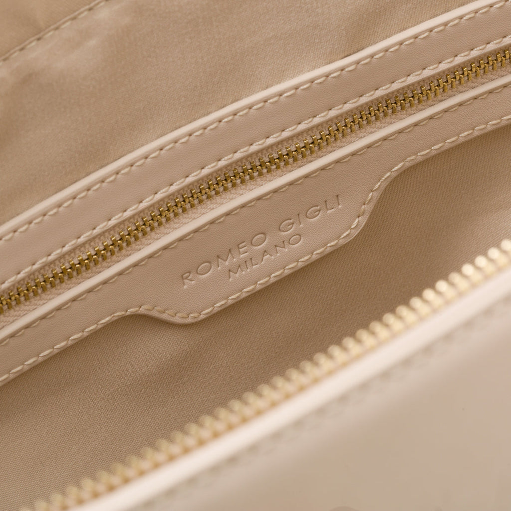 Borsa a spalla beige da donna Romeo Gigli Milano Rubina