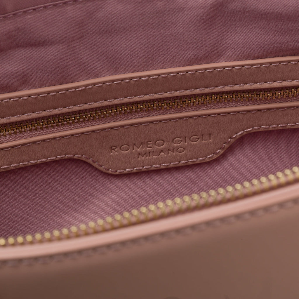 Borsa a spalla rosa da donna Romeo Gigli Milano Rubina