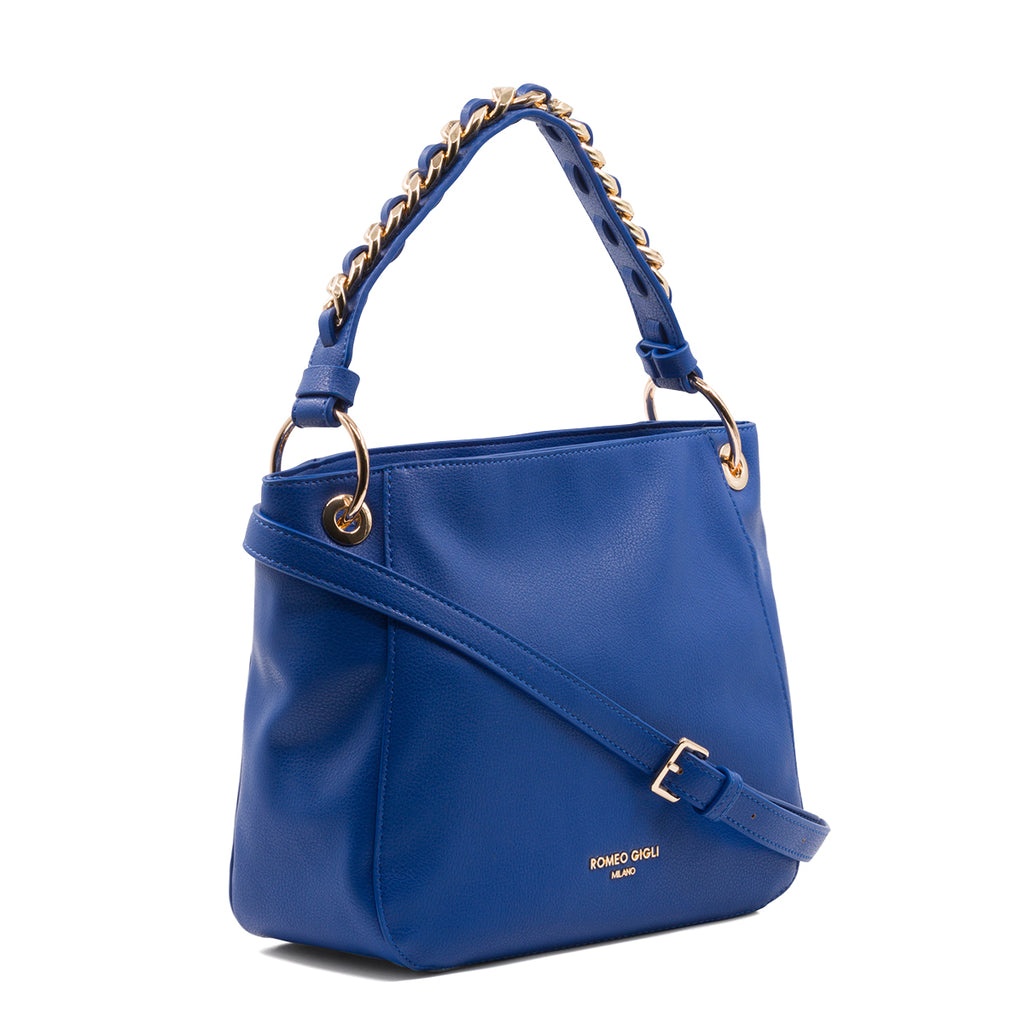Borsa a spalla blu da donna Romeo Gigli Milano Giulia