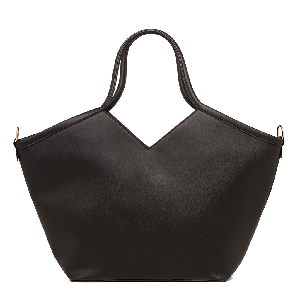 Borsa a spalla nera da donna con intrecci Romeo Gigli Milano Debra