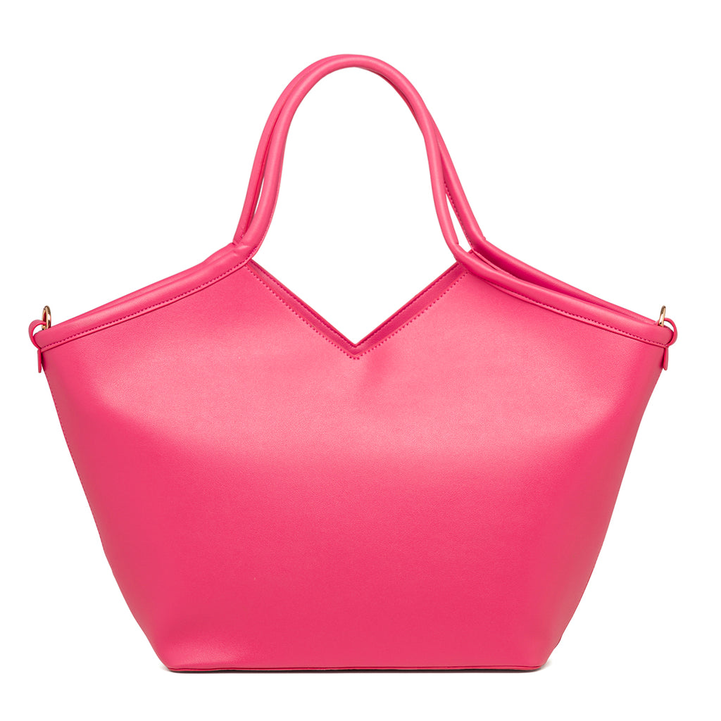 Borsa a spalla fucsia da donna con intrecci Romeo Gigli Milano Debra
