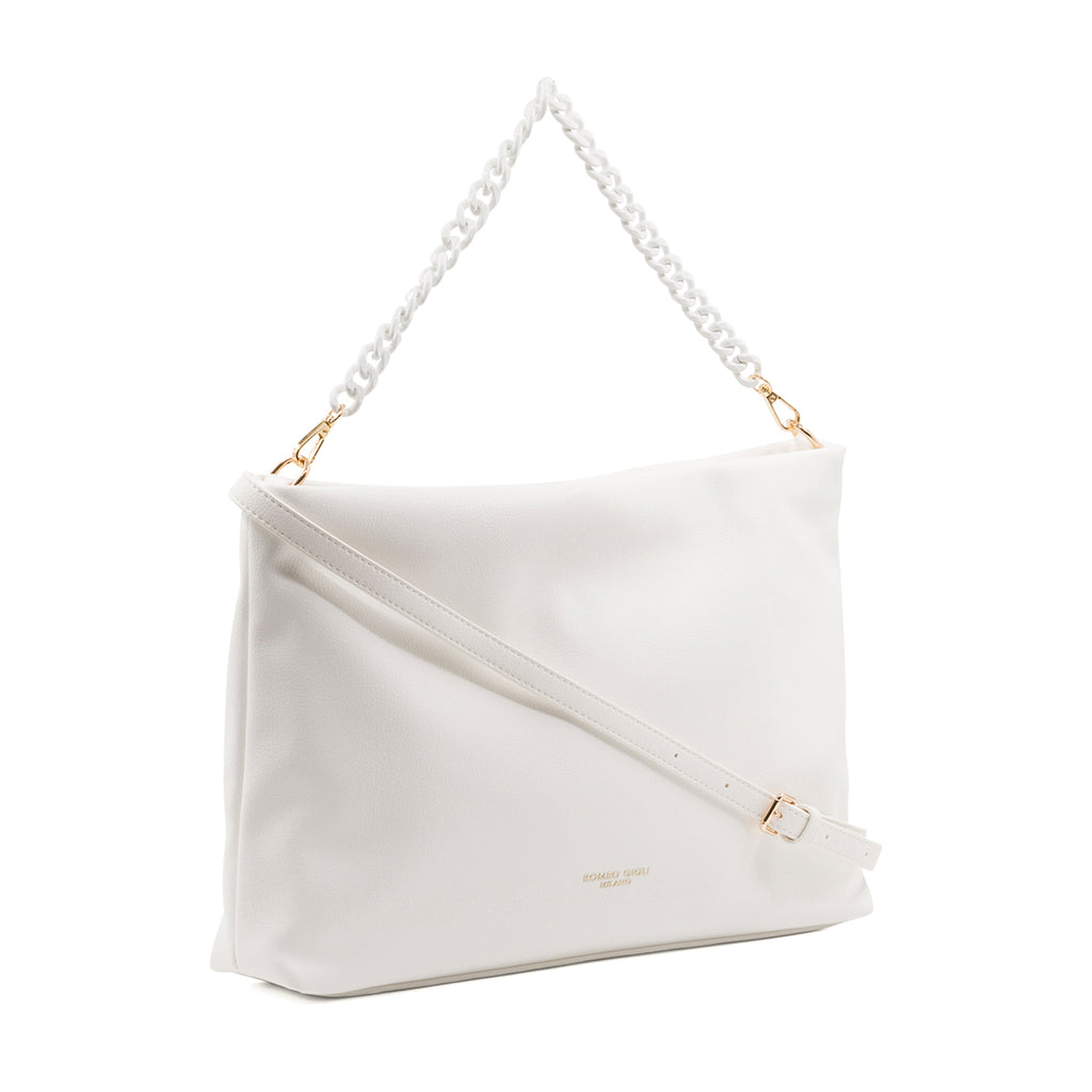 Borsa a spalla bianca off-white da donna Romeo Gigli Milano Lula