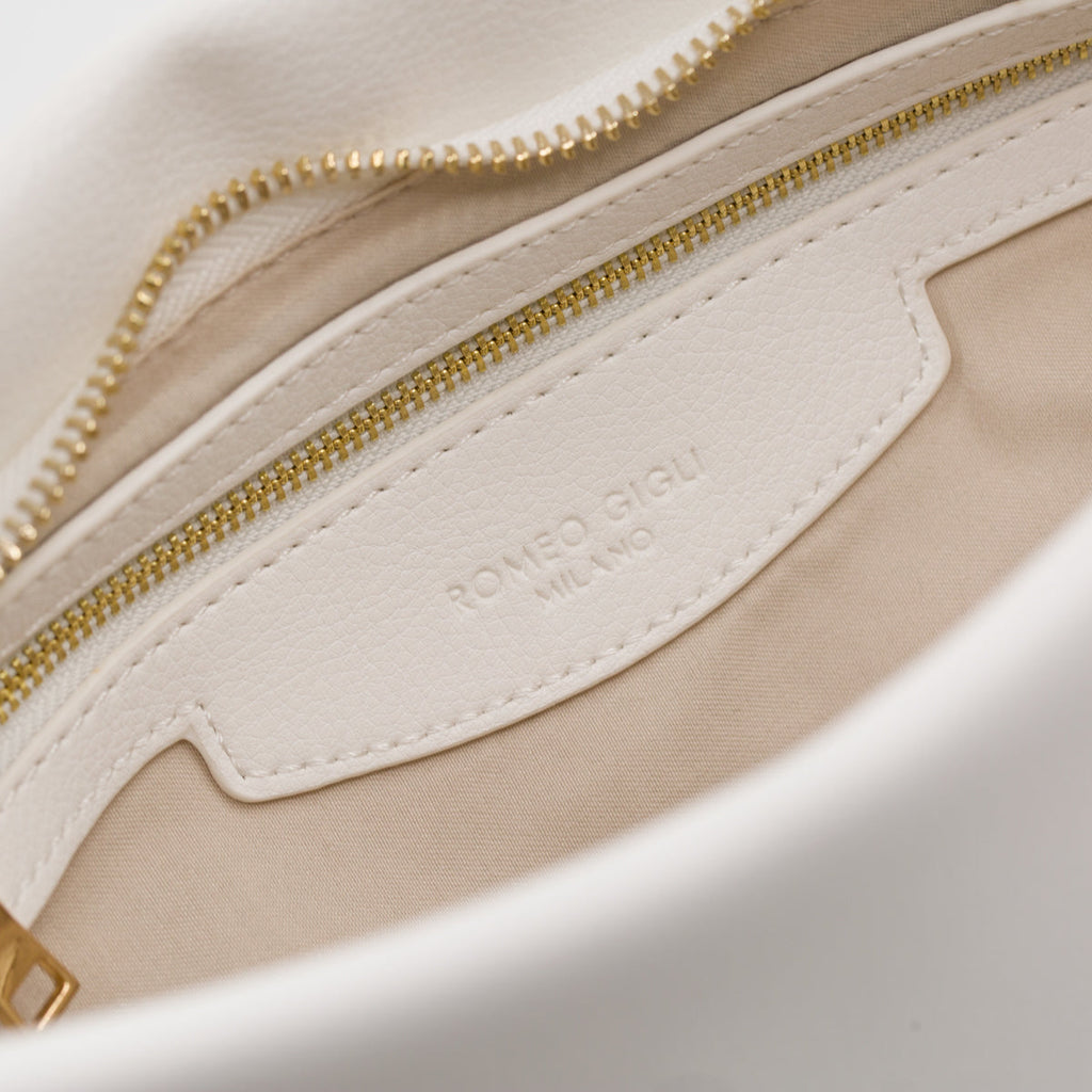 Borsa a spalla bianca off-white da donna Romeo Gigli Milano Lula