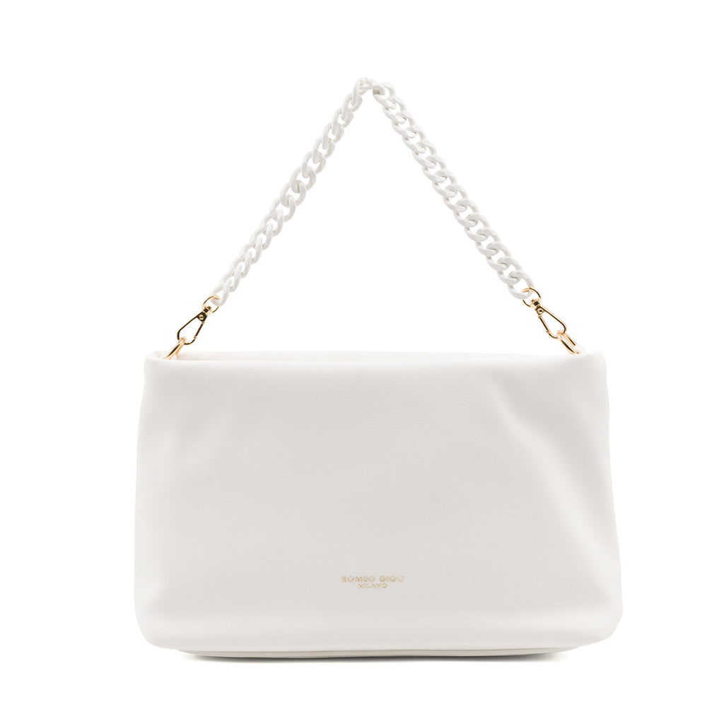 Borsa a spalla bianca off-white da donna Romeo Gigli Milano Lula