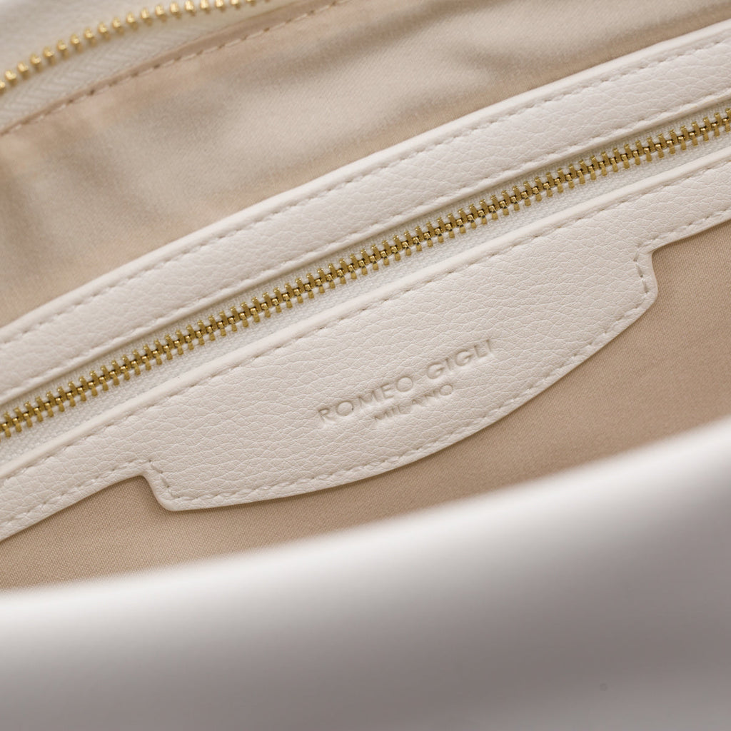 Borsa a spalla bianca off-white da donna Romeo Gigli Milano Lula