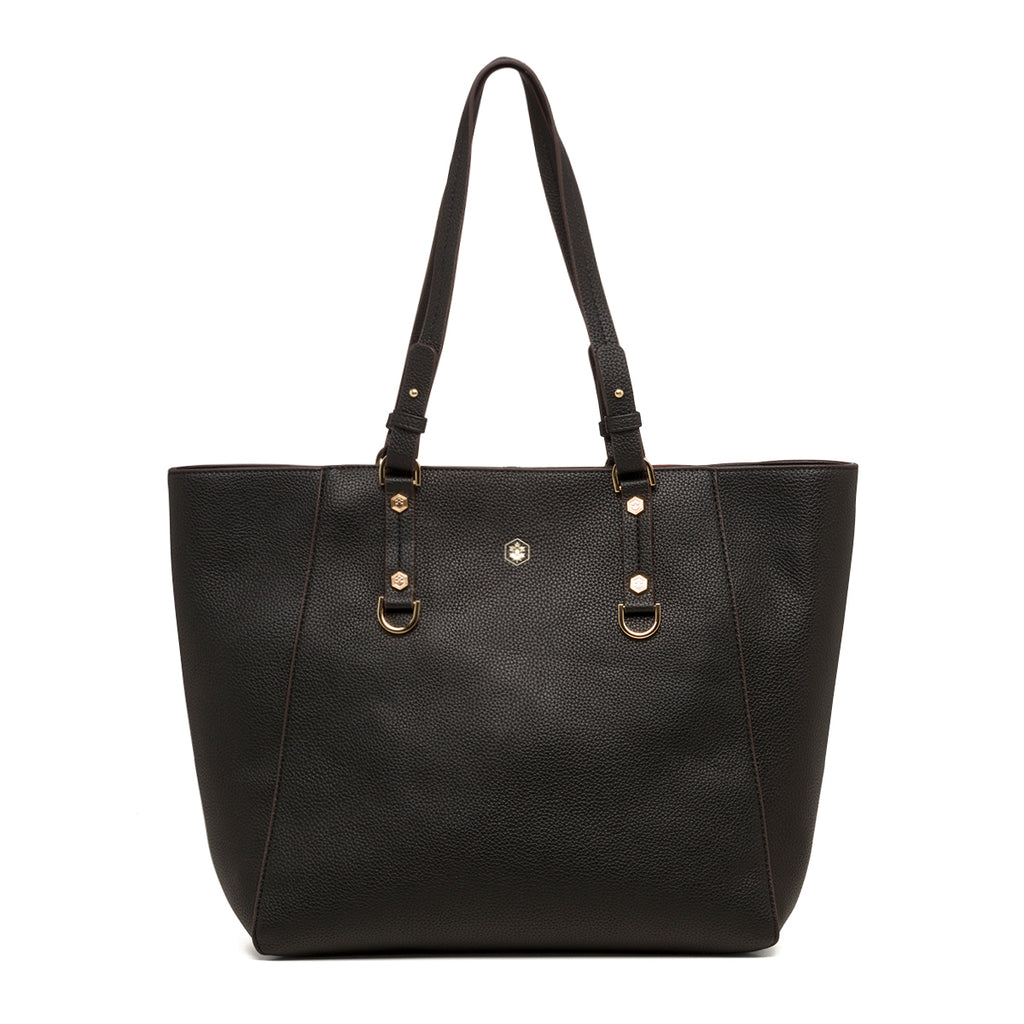 Borsa a spalla nera da donna con dettagli in oro Lumberjack Diana