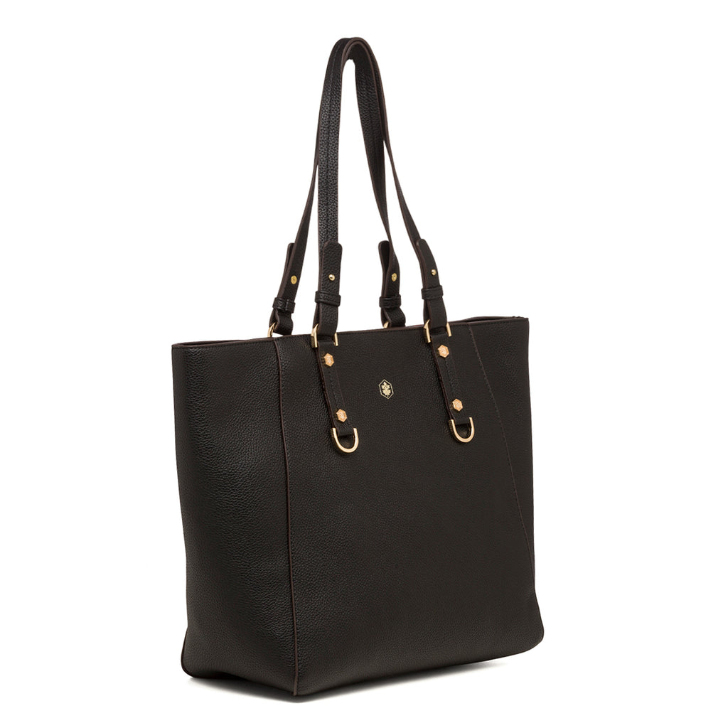 Borsa a spalla nera da donna con dettagli in oro Lumberjack Diana