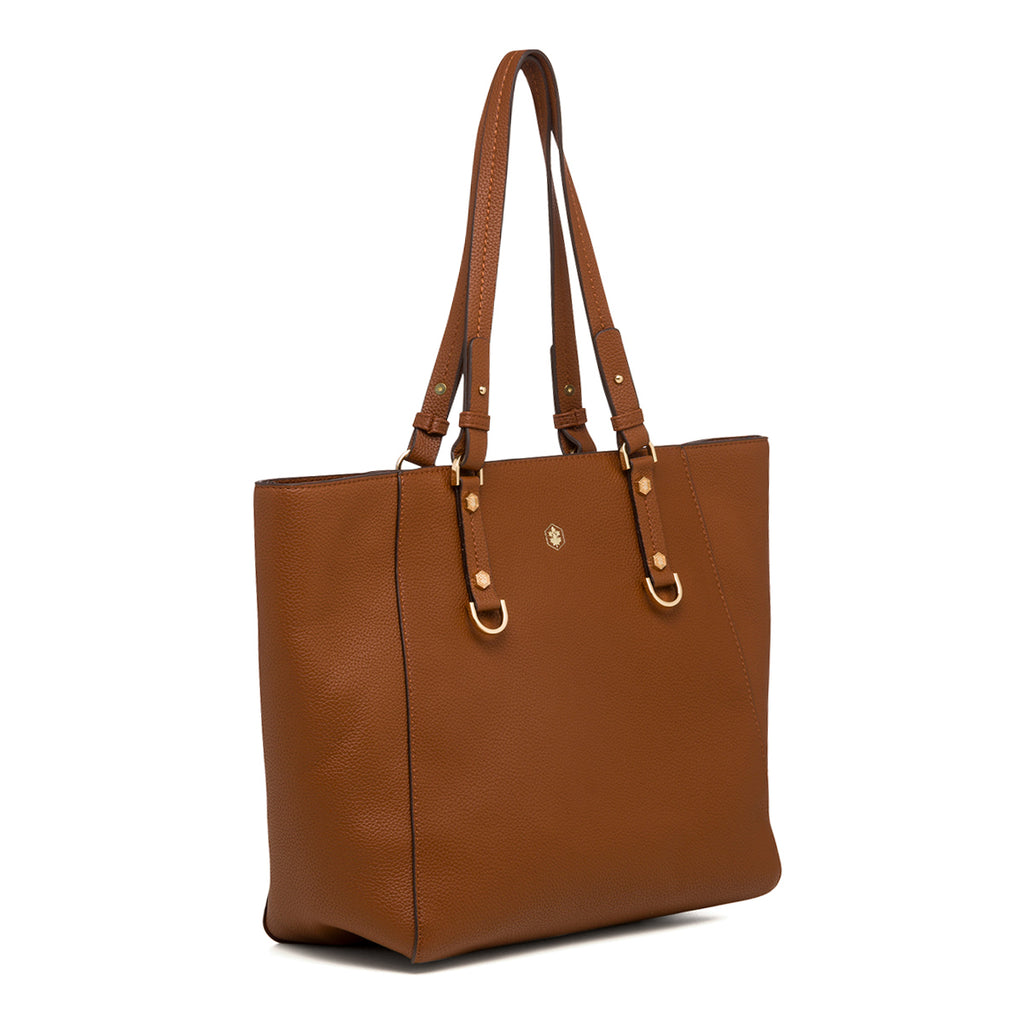 Borsa a spalla marrone da donna con dettagli in oro Lumberjack Diana