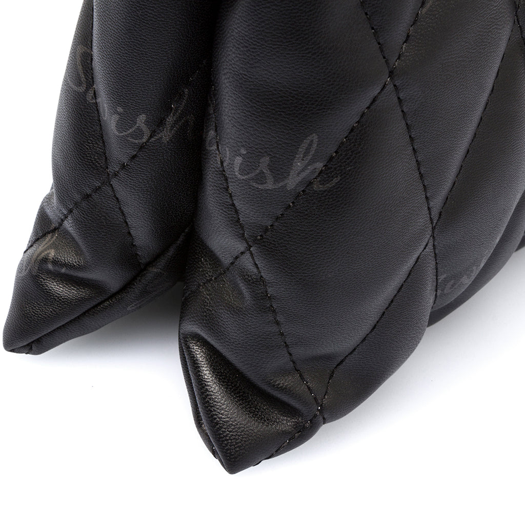 Borsa a spalla nera trapuntata da donna con catenina Swish Jeans