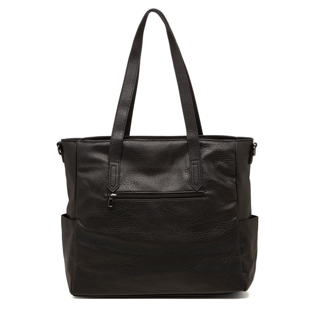 Borsa a spalla nera da donna con chiusura a zip Lora Ferres