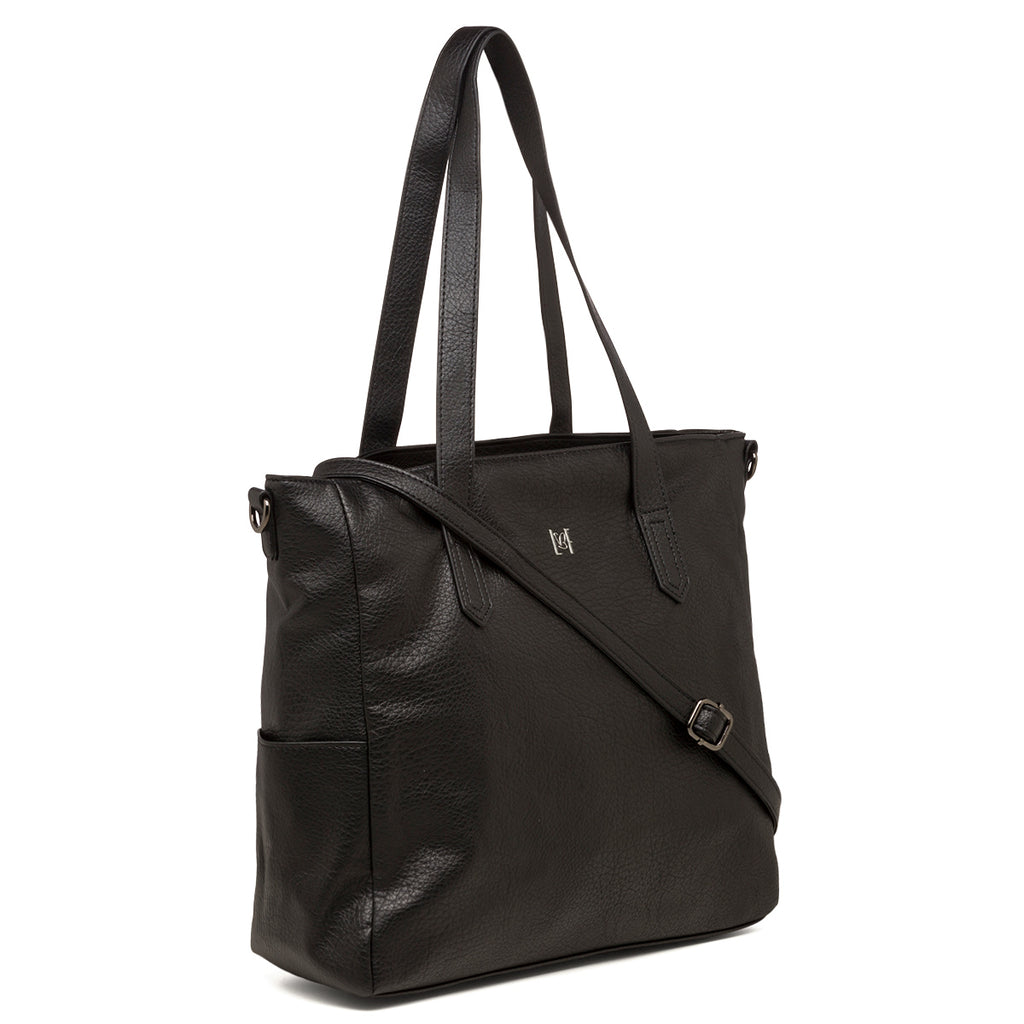 Borsa a spalla nera da donna con chiusura a zip Lora Ferres