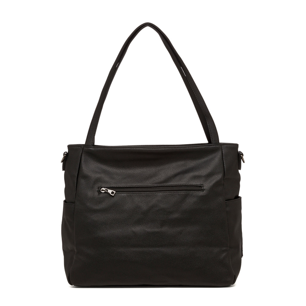 Borsa a tracolla nera da donna con tasche esterne Lora Ferres