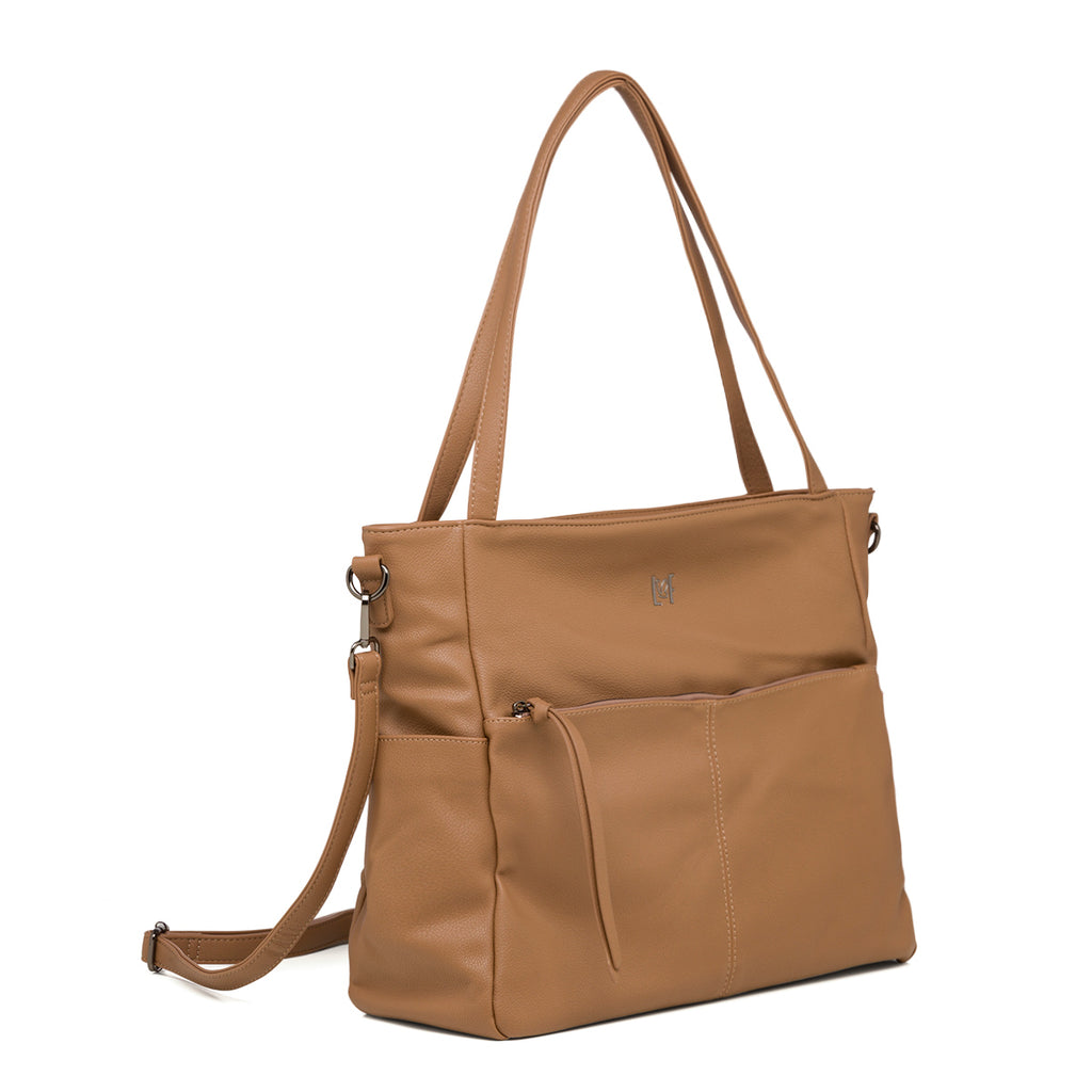 Borsa a tracolla marrone da donna con tasche esterne Lora Ferres