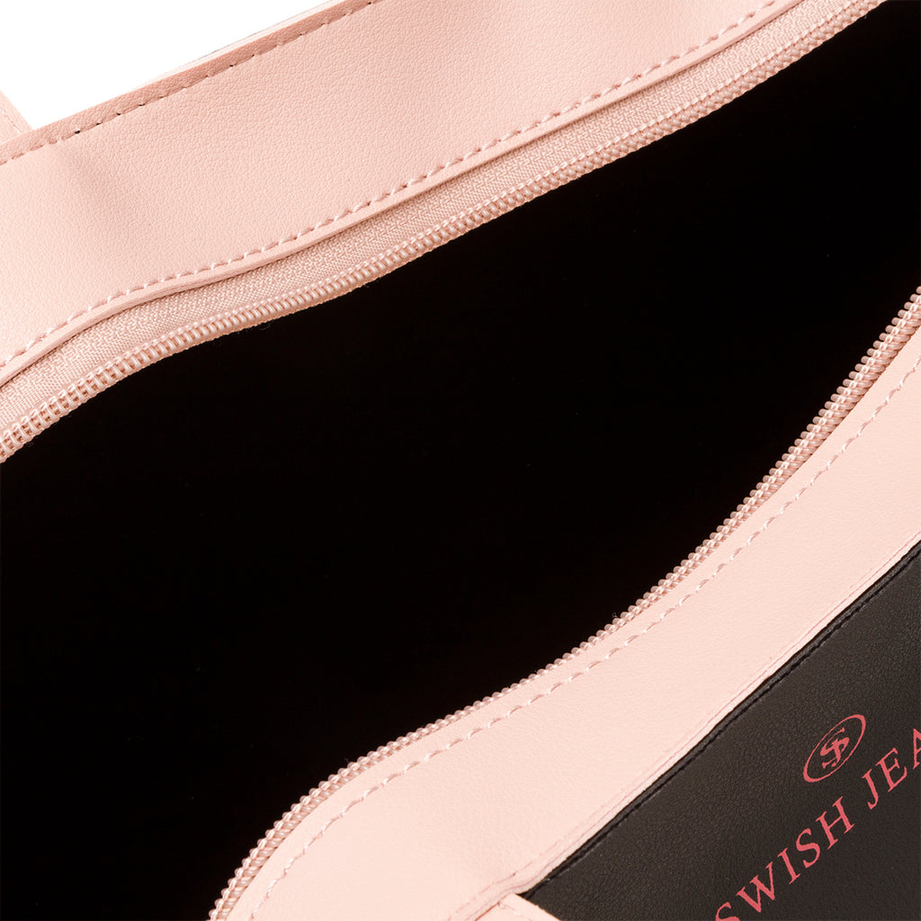 Borsa a spalla nera da donna con stampa Swish Jeans