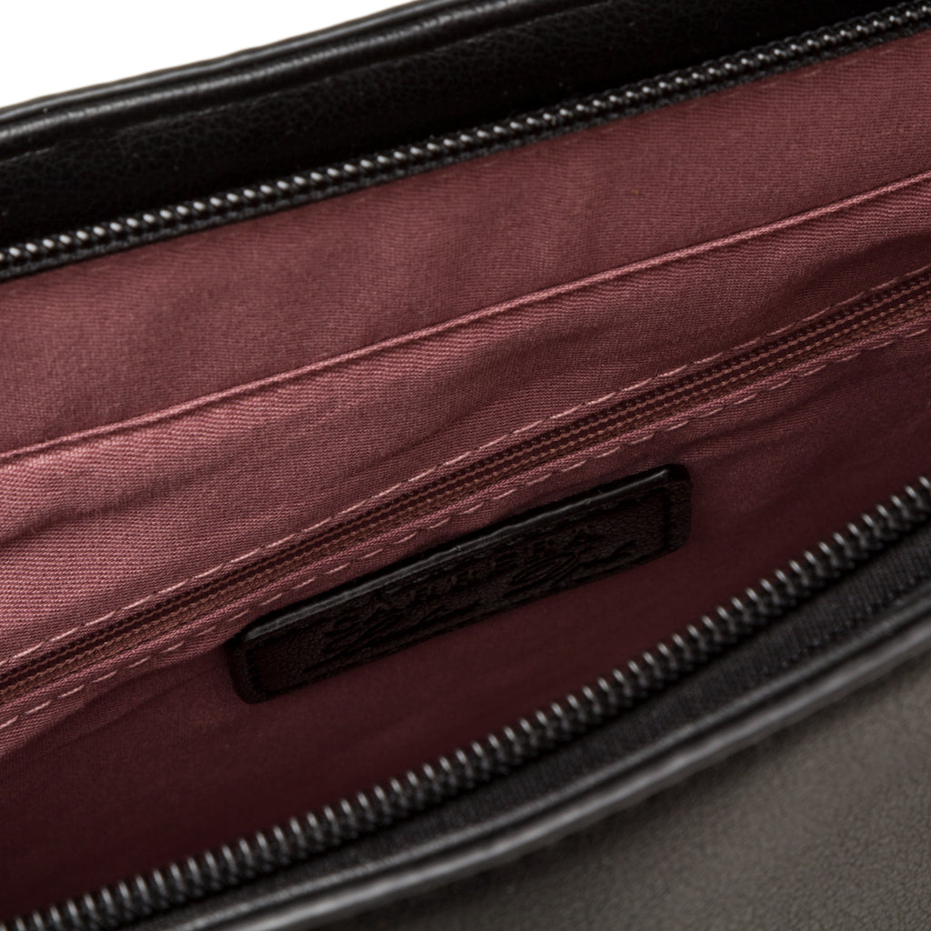 Borsa a spalla nera da donna con borchiette Carriera Allie