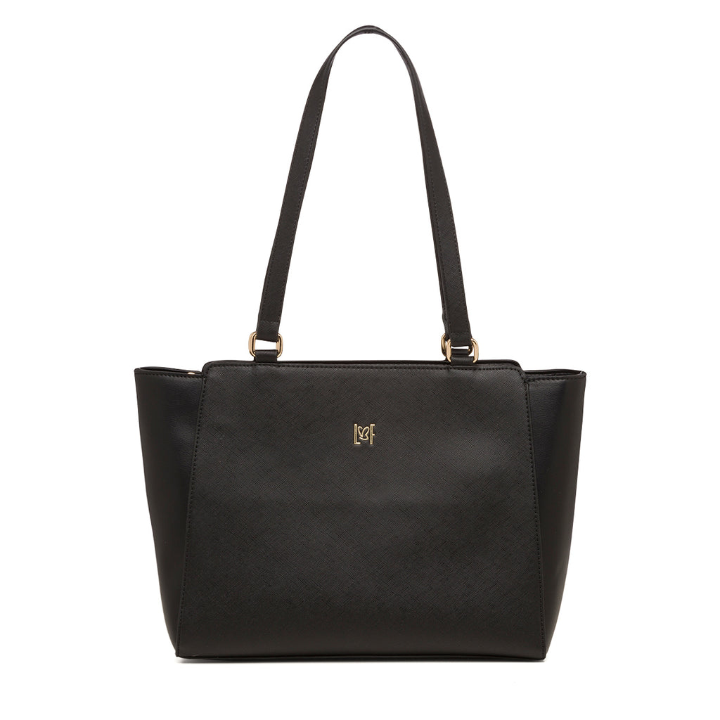 Borsa a spalla da donna nera con portamonete Lora Ferres