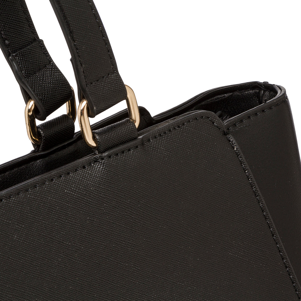 Borsa a spalla da donna nera con portamonete Lora Ferres