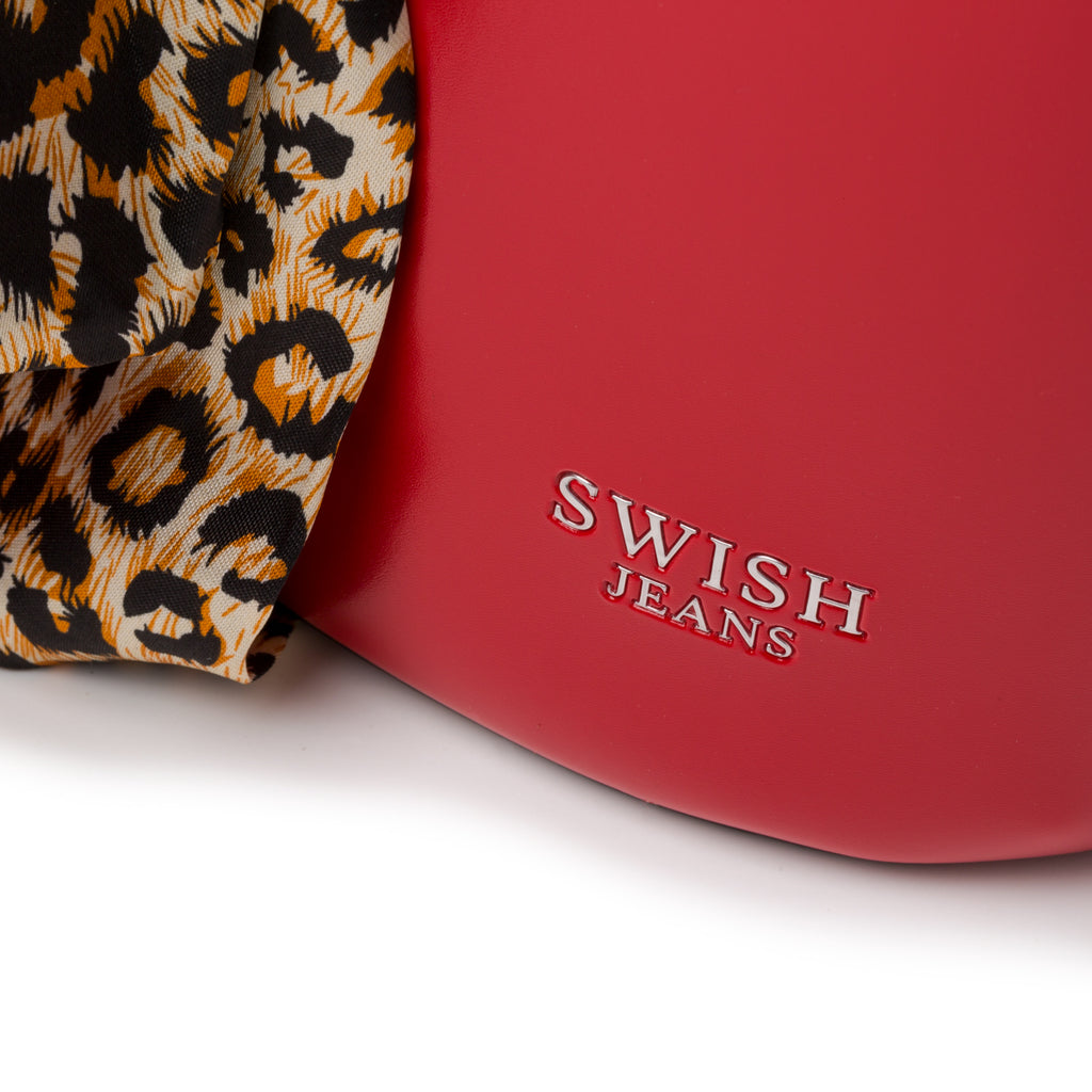Borsa a mano rossa con foulard Swish Jeans