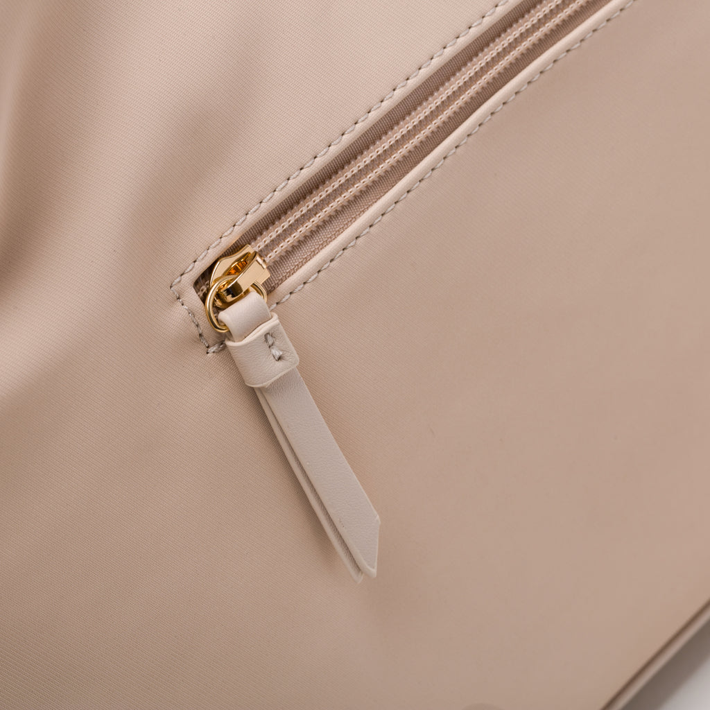 Borsa a mano beige con strisce multicolore Swish Jeans