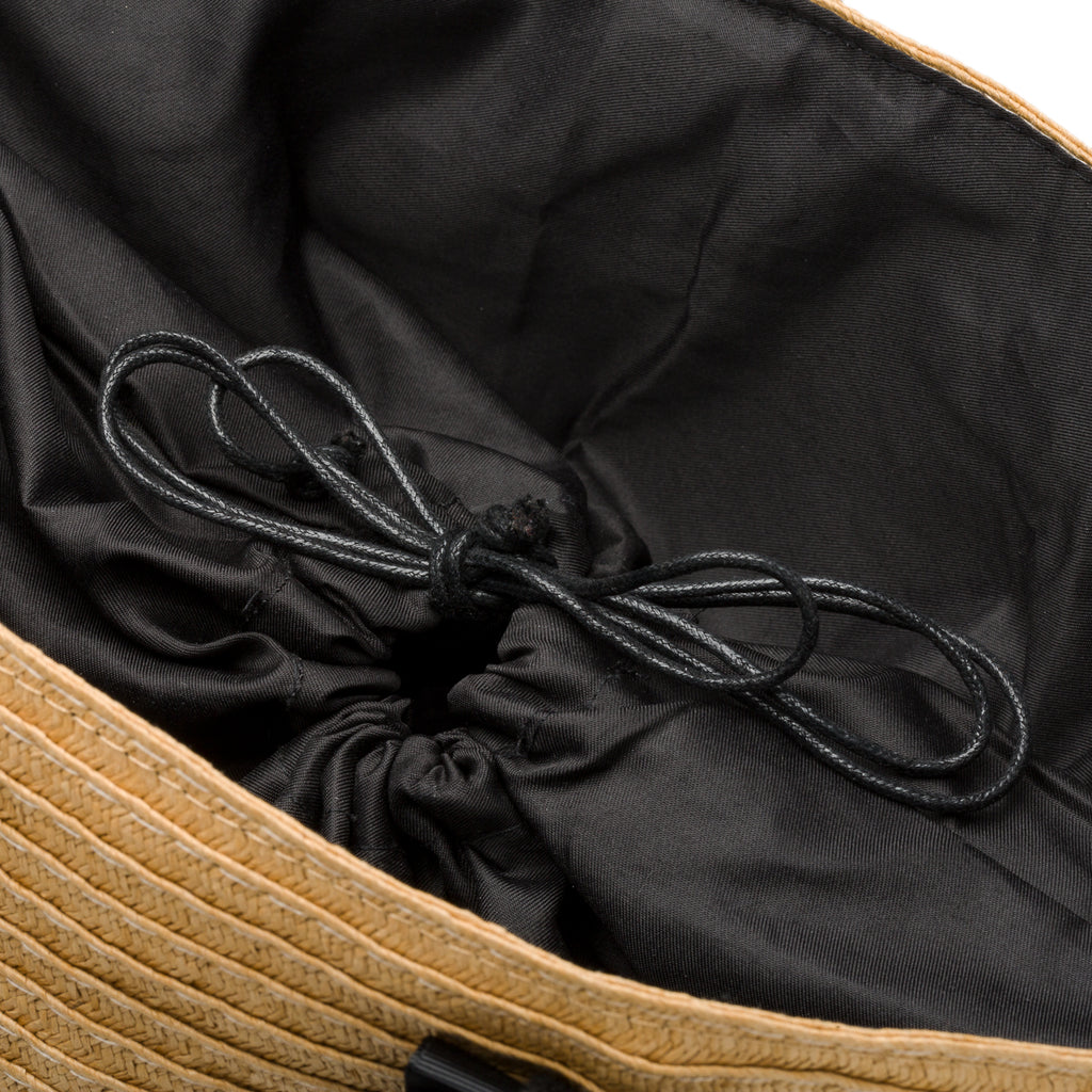 Borsa a mano effetto paglia intrecciata Lora Ferres